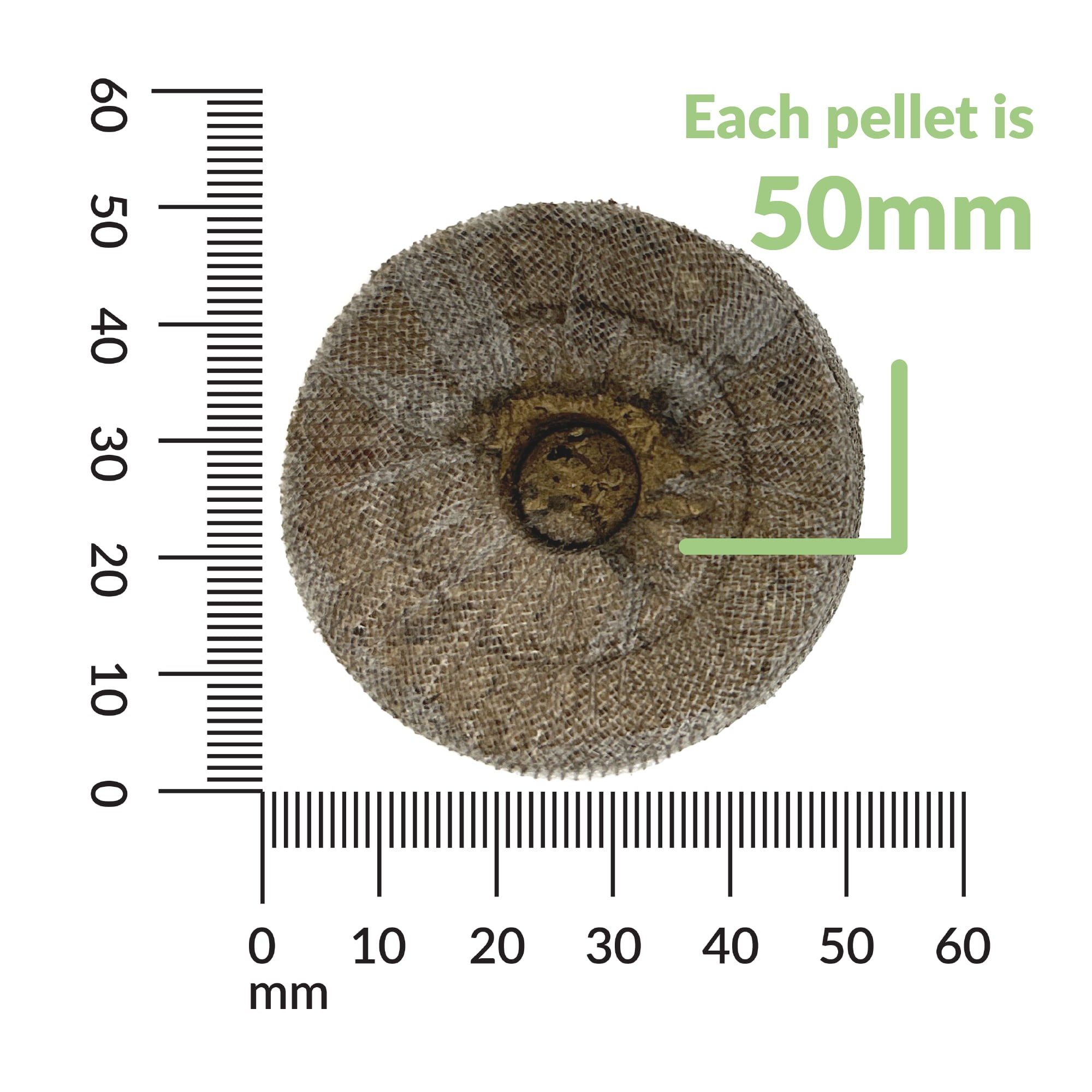 50mm peat pellet size